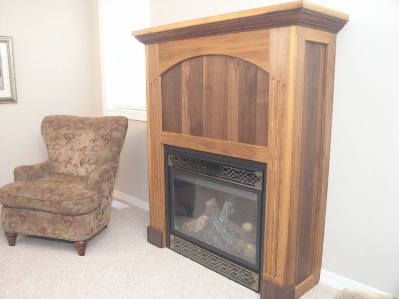 Cypress & Black walnut Mantle